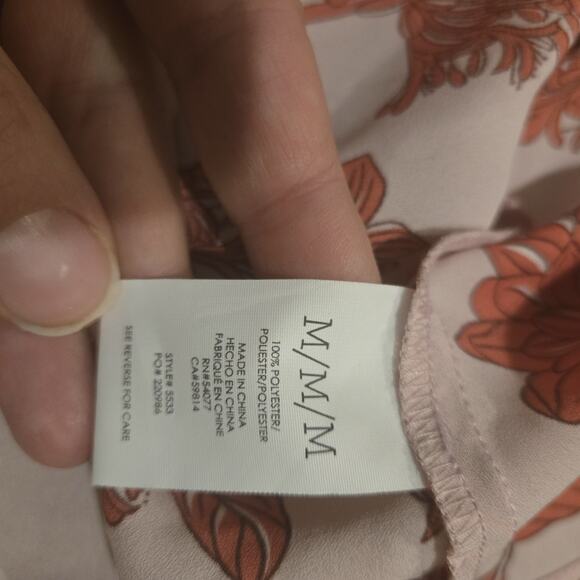 Cabi Womens Shirt Size Medium Peplum Floral Print Spaghetti Strappy Feminine - Picture 4 of 6